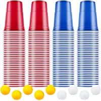Los mejores  - AOLUXLM Tazas de Fiesta- Vasos para Beber- 100 Beer Pong Tazas de Americanas y 10 Bolas- Vasos Reutilizable para Fiesta…